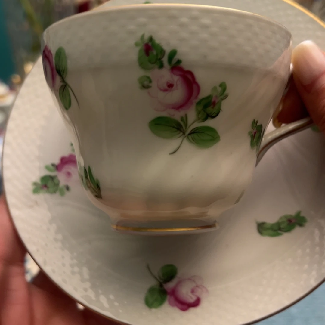 瓷片赫伦手绘红茶大杯