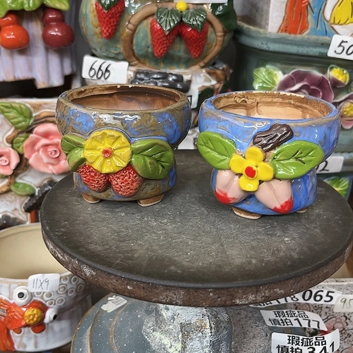 粗陶材质多肉花盆