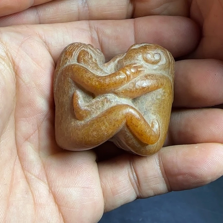 瞭***空和田玉未镶嵌挂件