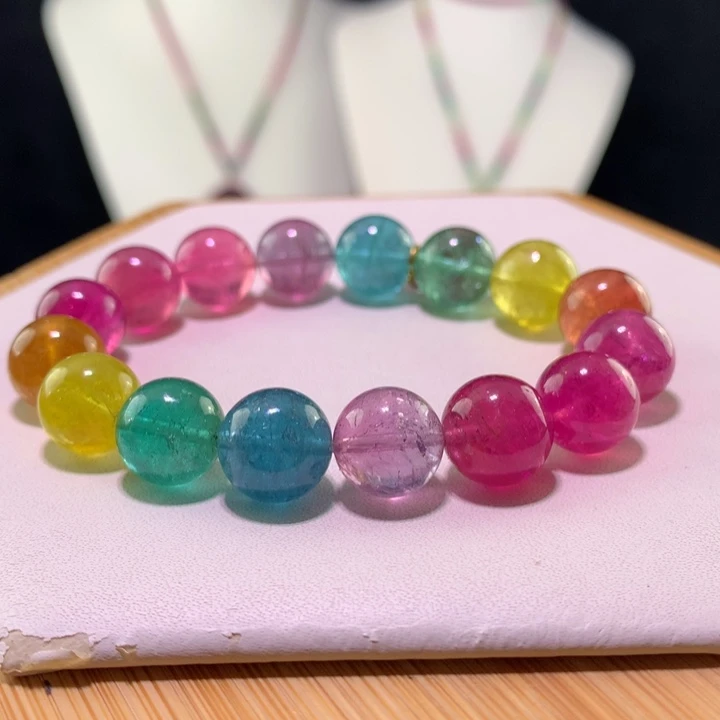 双色碧玺手链未镶嵌