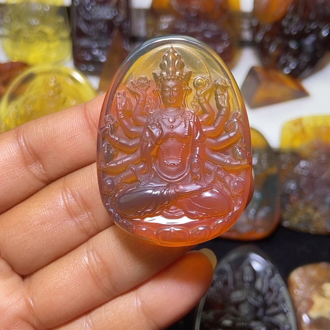 珠***马琥珀未镶嵌颈饰缅甸天然琥珀吊坠