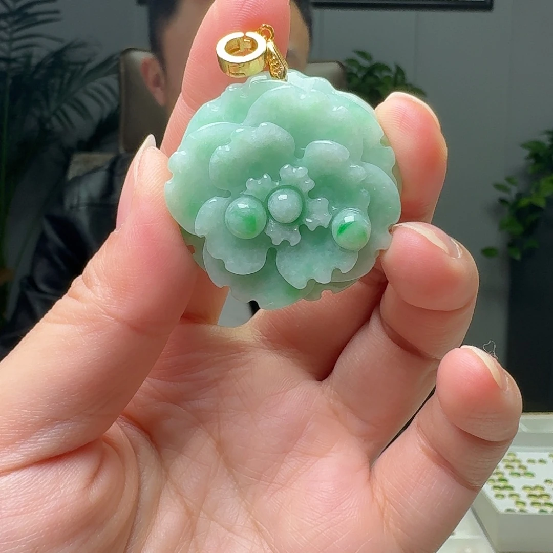 翡翠银S925镶嵌吊坠(不含链)多样性发货其一