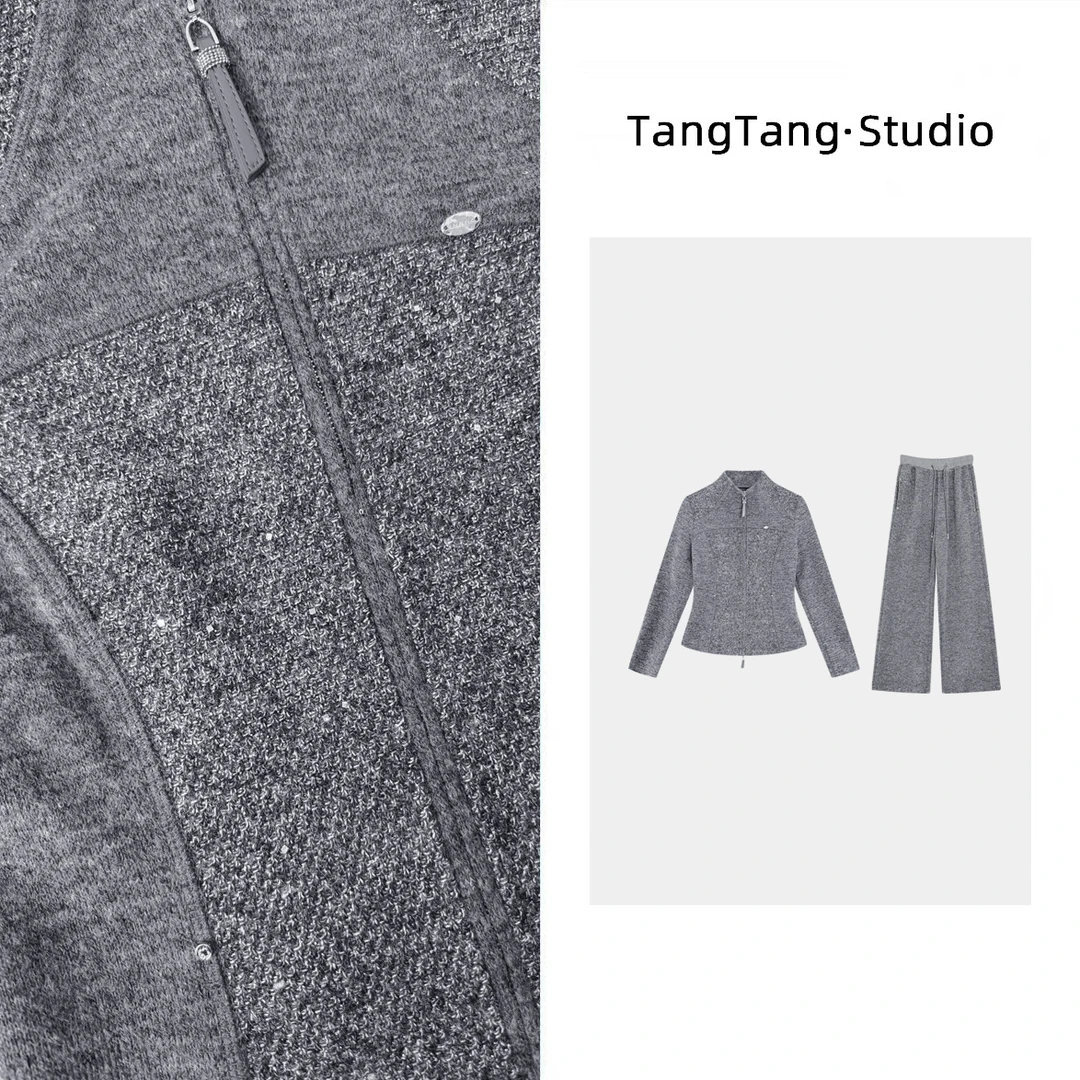 【TangTang·Studio】羊绒套装百搭时尚气质休闲套装-115315