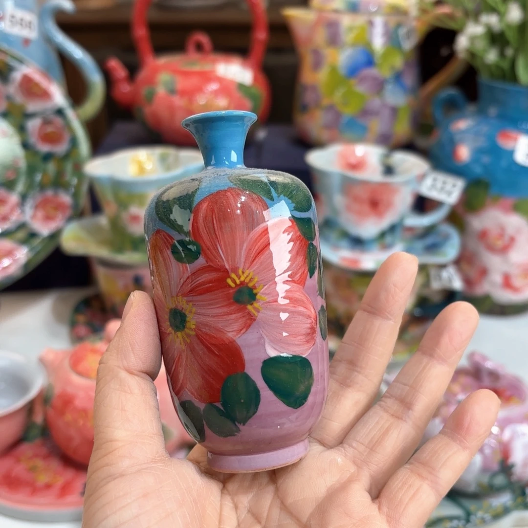 景德镇手绘高温釉下彩陶瓷茶具