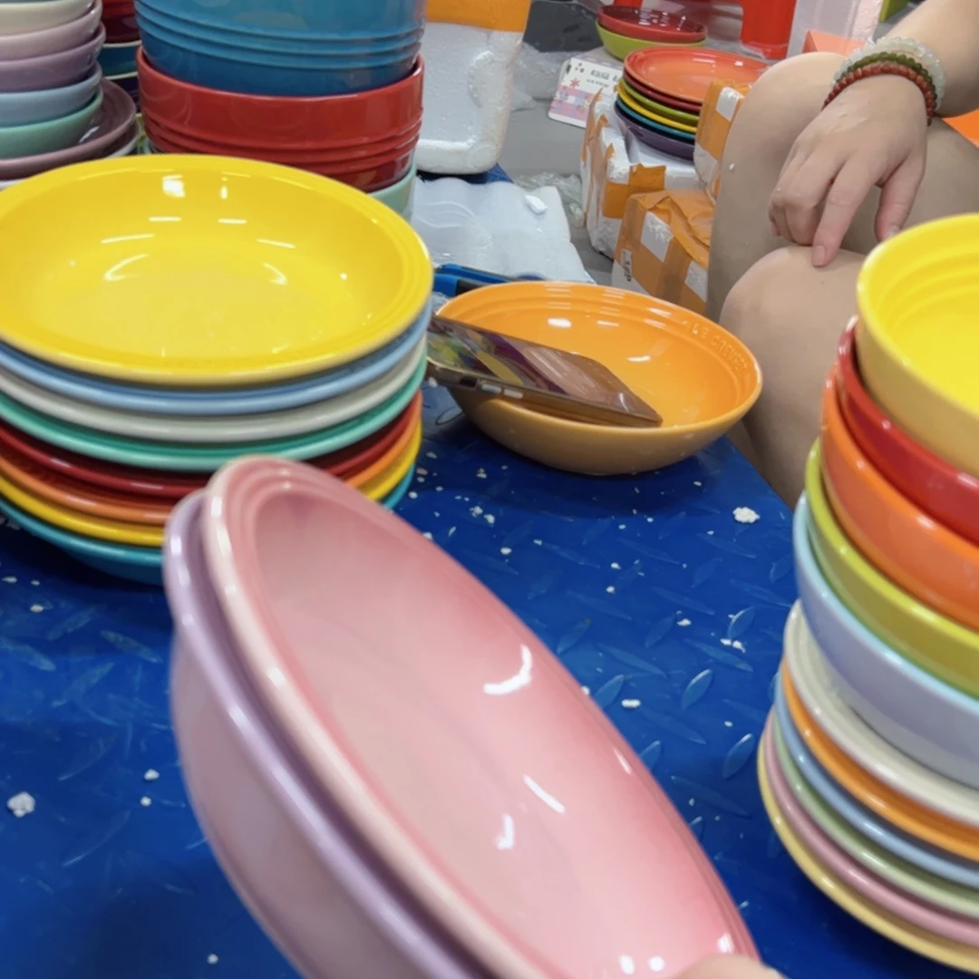 陶瓷大草帽两个紫色➕粉