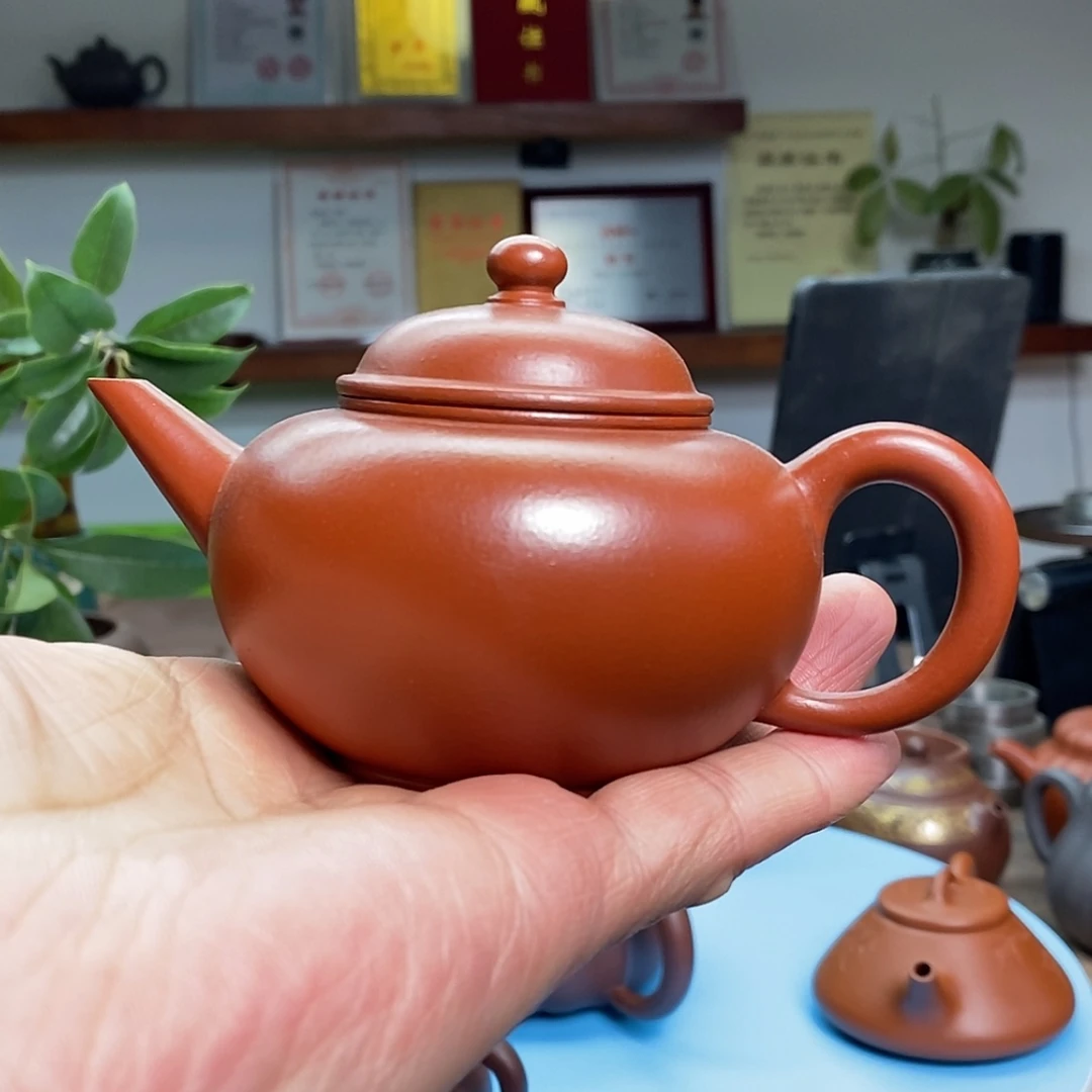 【闪购商品】朱泥茶壶逸**壶水平:120CC:精工:半手