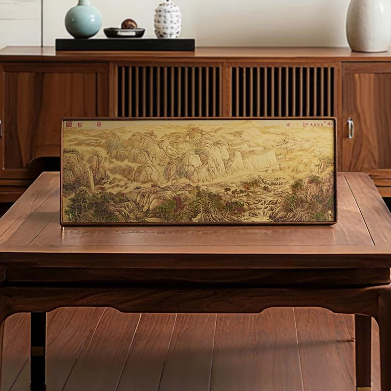 黄铜《日照金光》高端铜彩桌面摆件家居客厅办公室房间小物件装饰