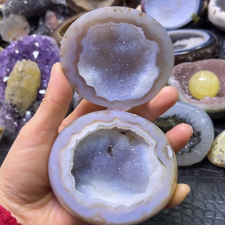 水晶未镶嵌珠宝半成品精抛双软盆