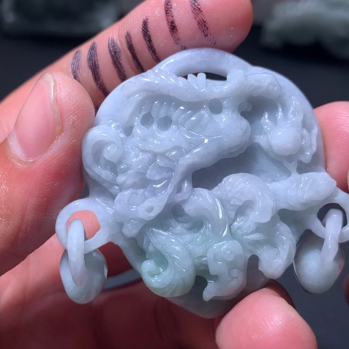 翡翠未镶嵌颈饰保真天然a货翡翠