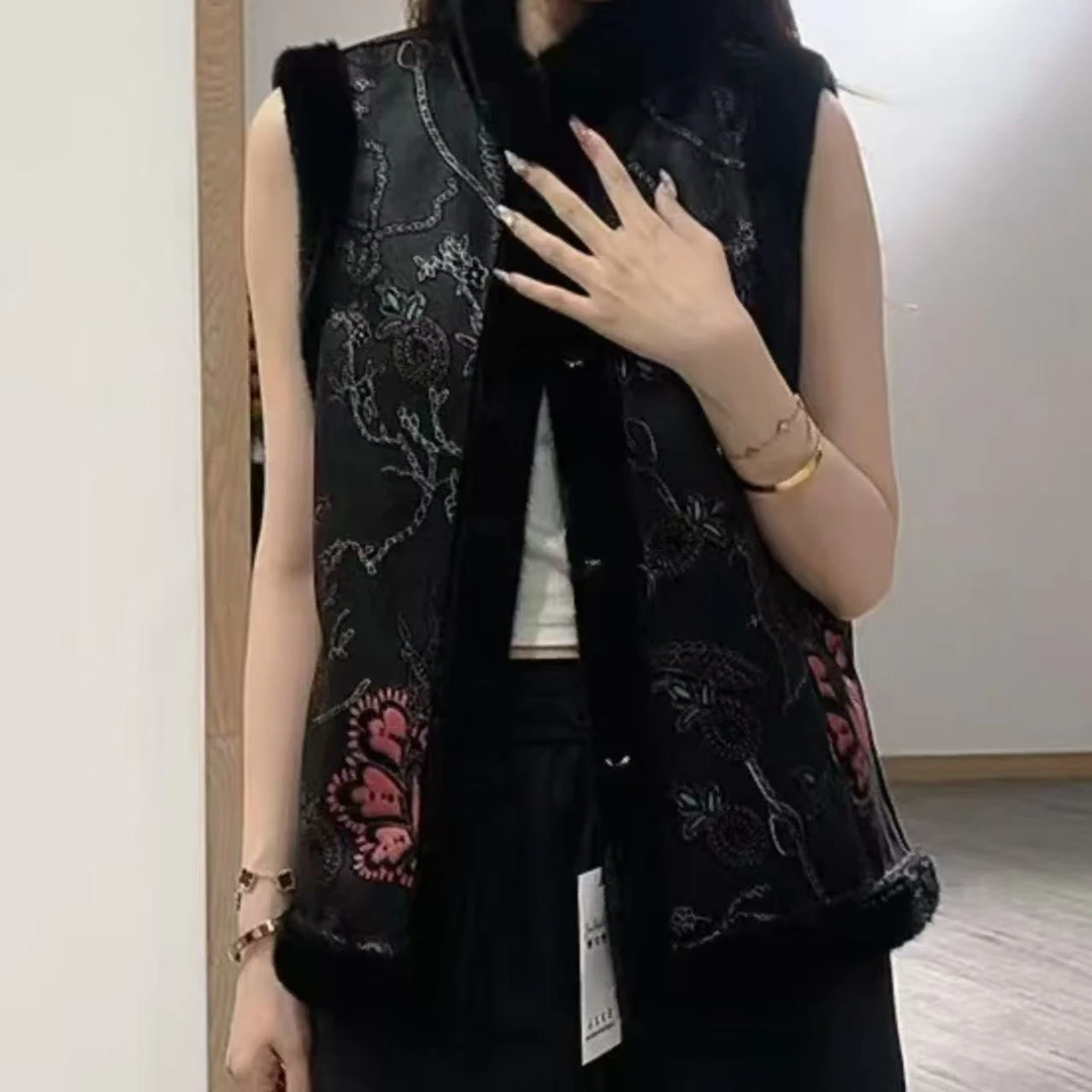 新款女士双面雪兰貂马甲