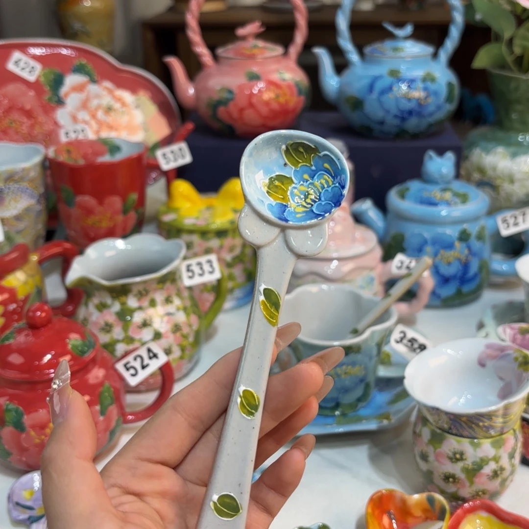 景德镇手绘高温釉下彩陶瓷茶具