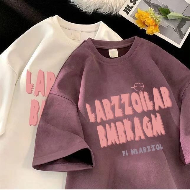 100%纯棉FTBHFIN衣服纯色短袖t恤美式男女童夏季宽松休闲半袖体恤