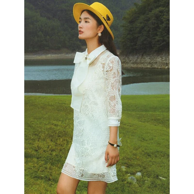 13204【莉系列】吊带+蕾丝连衣裙套装8Q122L178