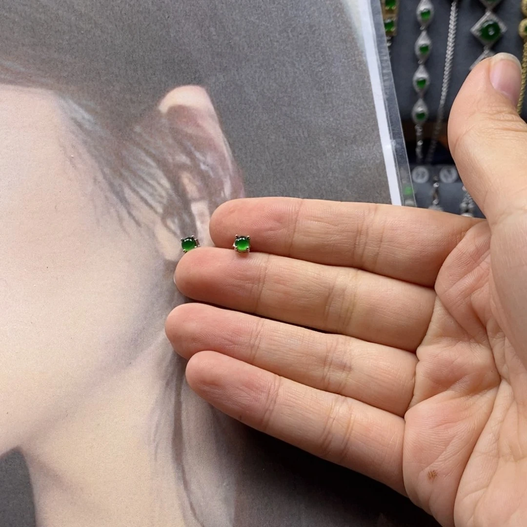 翡翠颈饰银S925镶嵌无证书/假一赔四