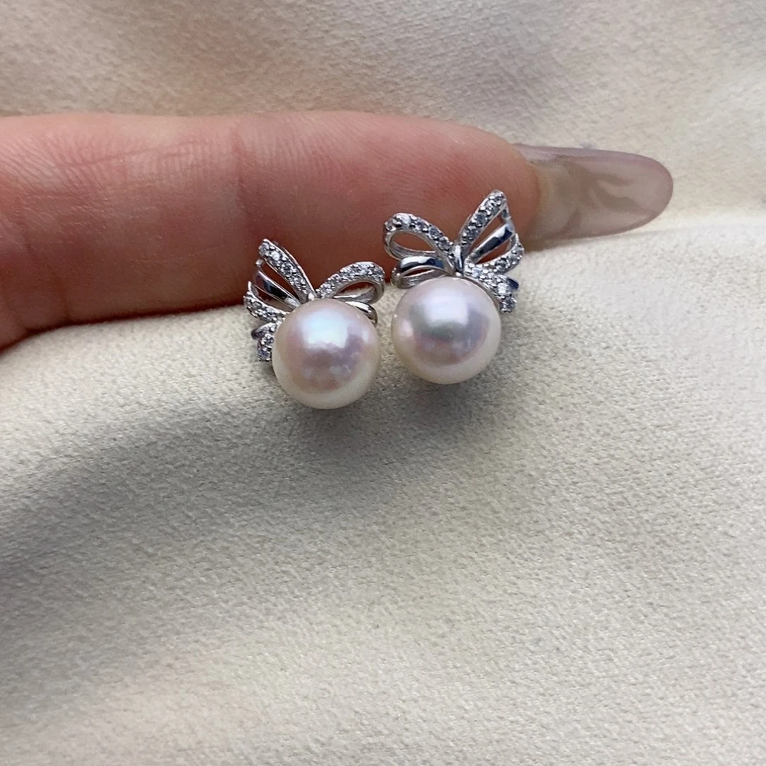 【闪购商品】银S925镶嵌海水珍珠耳饰