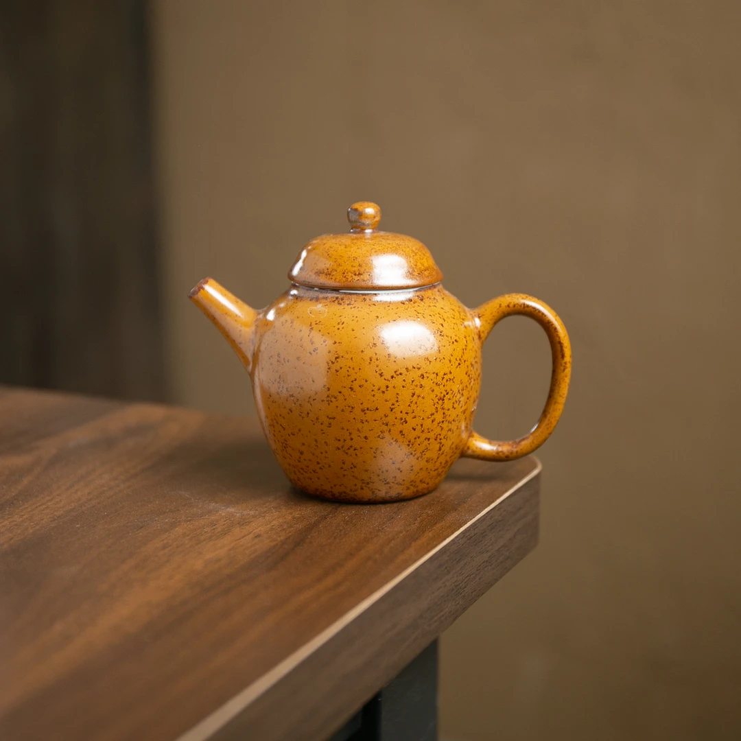 【境悟器】黄金釉宫灯壶.2308.创意高端金针釉中式复古茶壶泡茶器