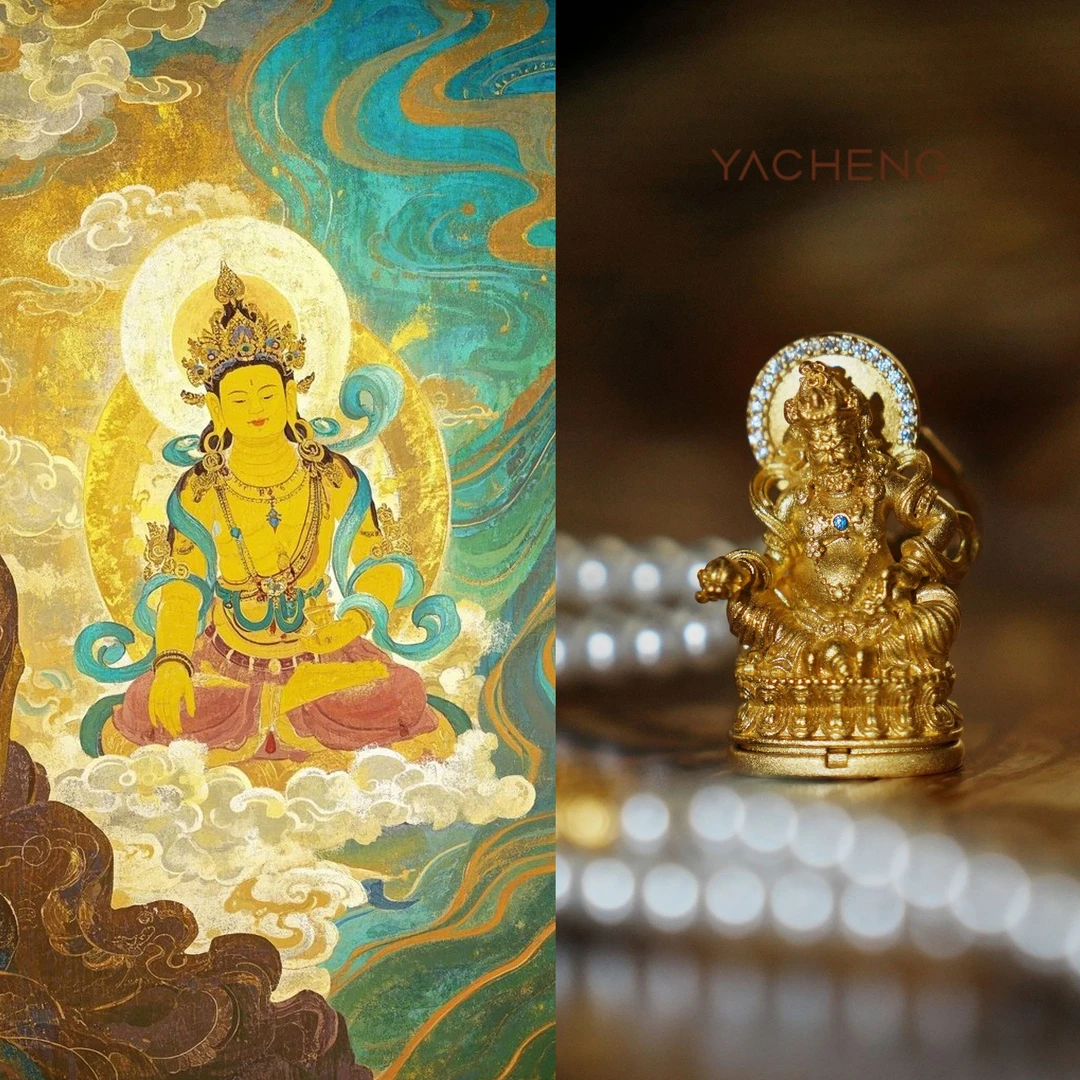 吊坠925银 【雅丞珠宝】黄财神原创设计项链 配礼盒包装