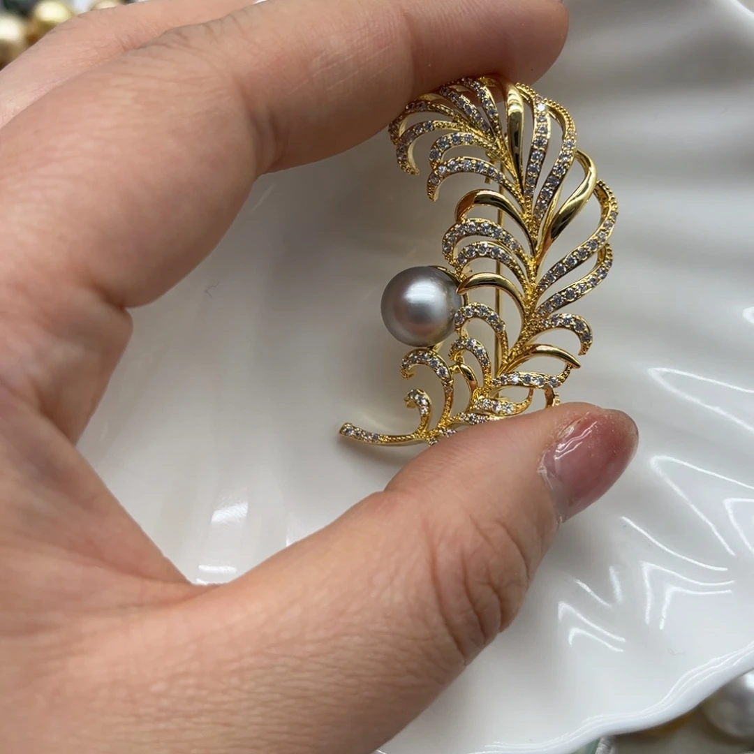 胸饰海水珍珠合金