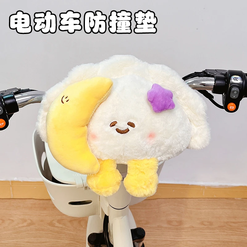 电动车儿童座椅防撞保护垫可爱卡通玩偶通用电瓶车前置防碰头神器