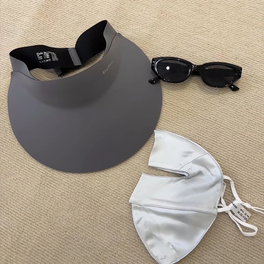 S4695#防晒三件套(冰丝空顶帽+面罩+一体式面罩围脖）