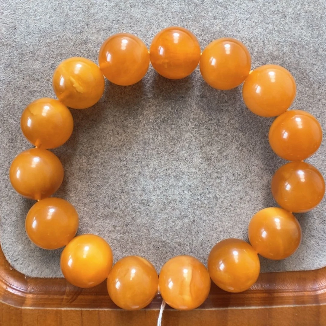 未镶嵌蜜蜡手串蜜蜡