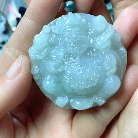 翡翠颈饰未镶嵌天然缅甸翡翠a货