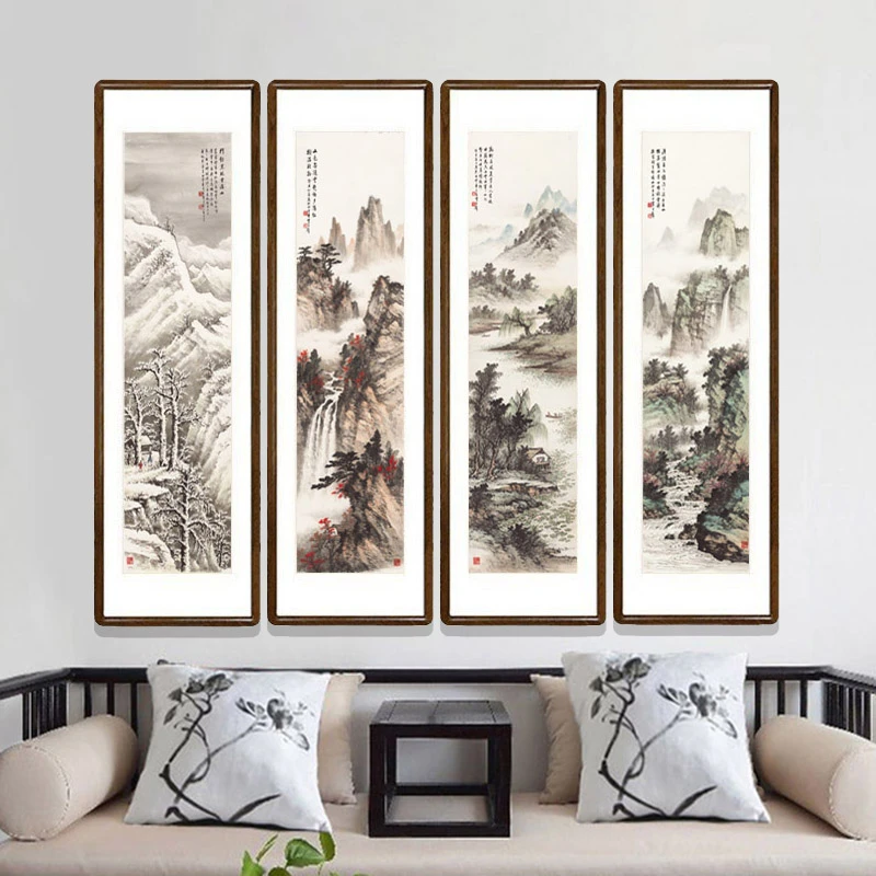 【绘溪】精品四条屏装饰画通用链接