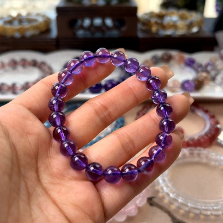 紫晶手串未镶嵌石来运好珠宝首饰