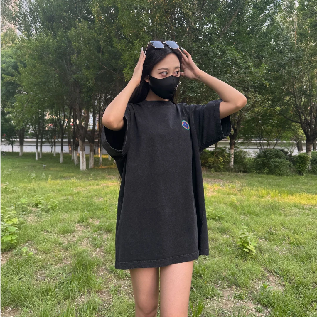 【第33号刺绣老登】现货上新重磅休闲明星同款老钱松弛情侣夏季男女