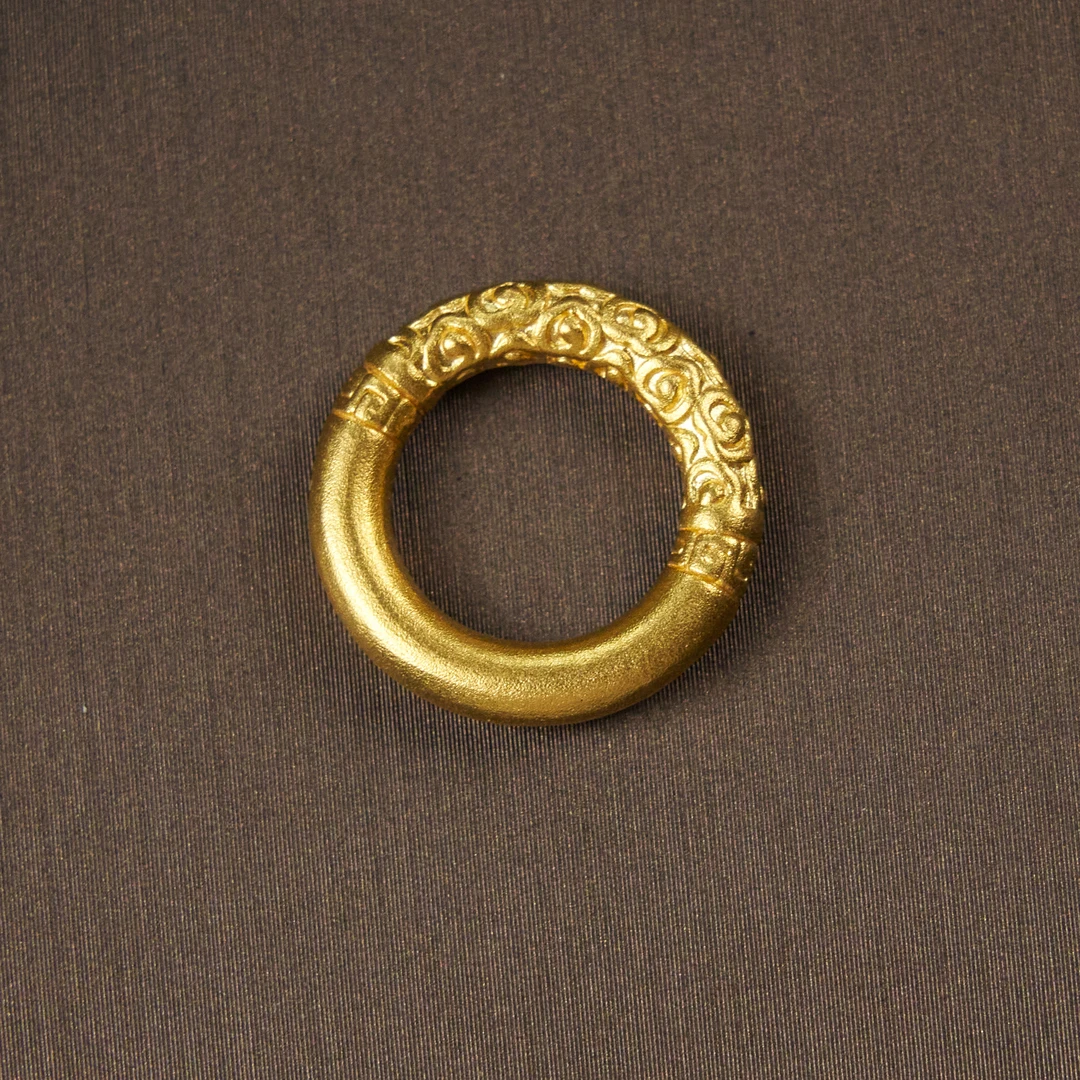 【金展珠宝】 足金 祥云平安扣配件 转运珠