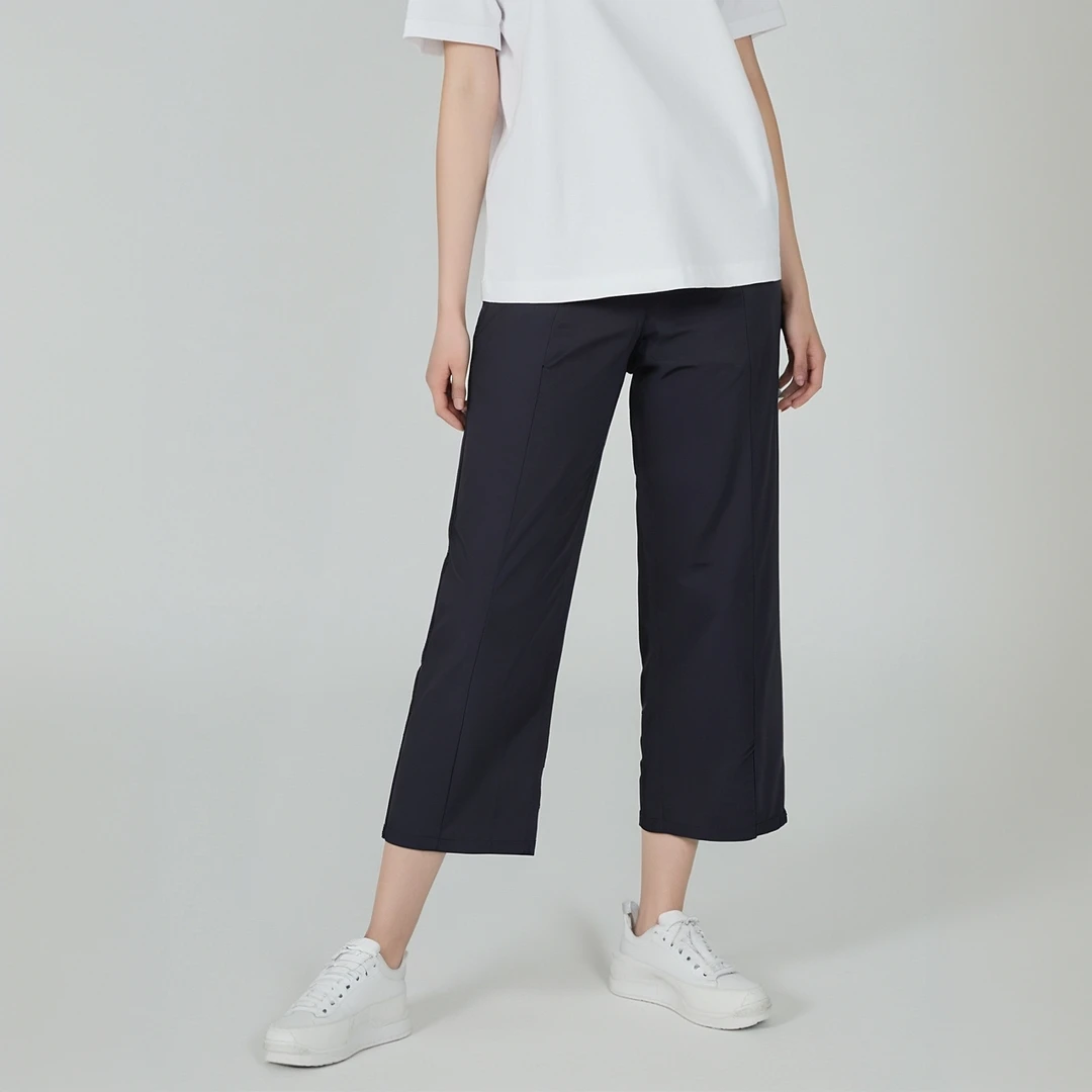 TGP夏季时尚瑜伽提臀高腰弹力阔腿八分裤