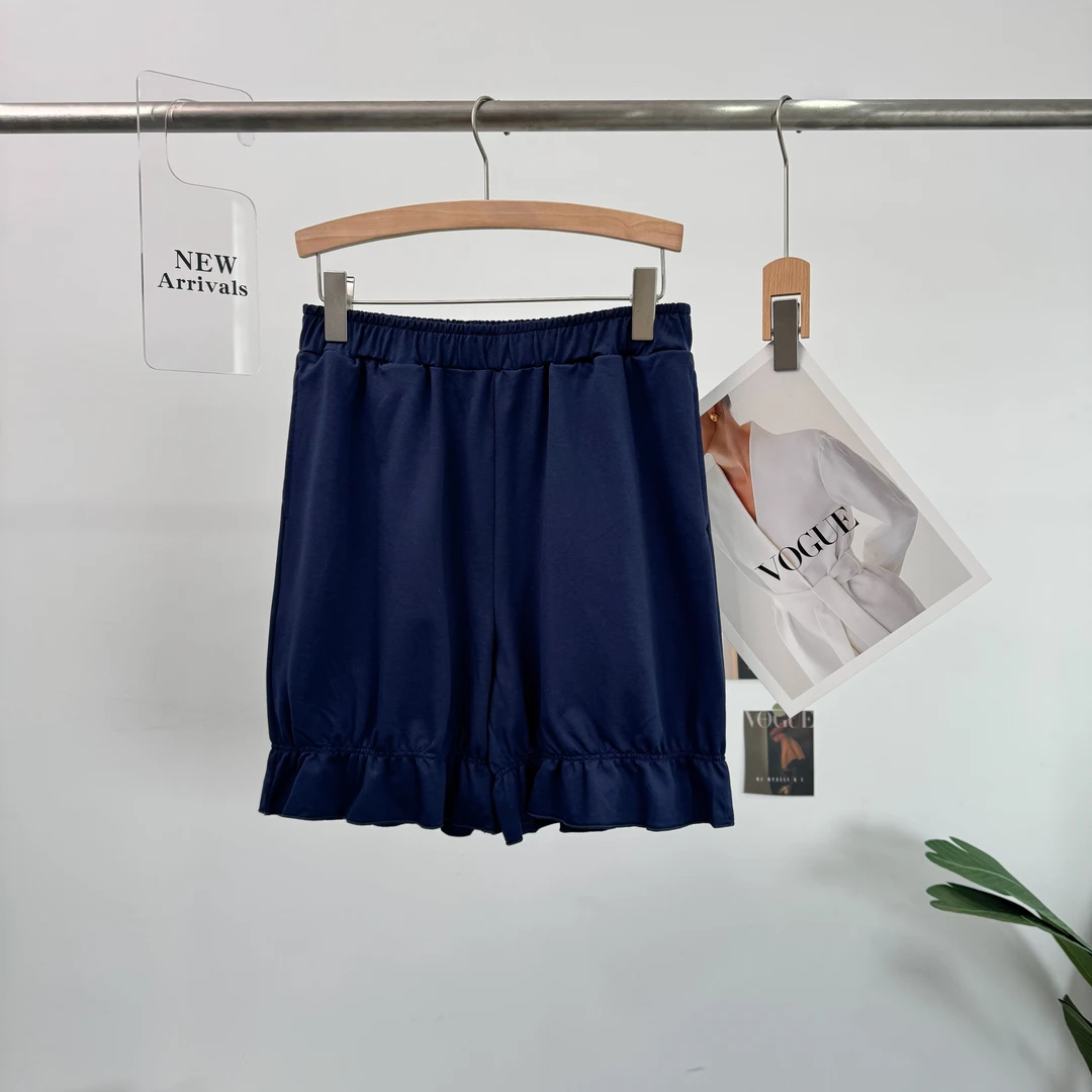 B103花边洋气宽松舒适简约千金感贵时尚清冷百搭显瘦洋气网红短裤