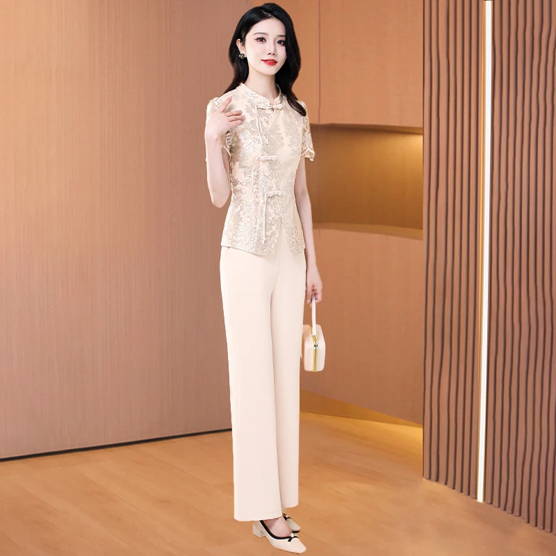 【可蓓儿】新中式国风时尚显瘦套装2025新款夏季减龄爆款气质两件套