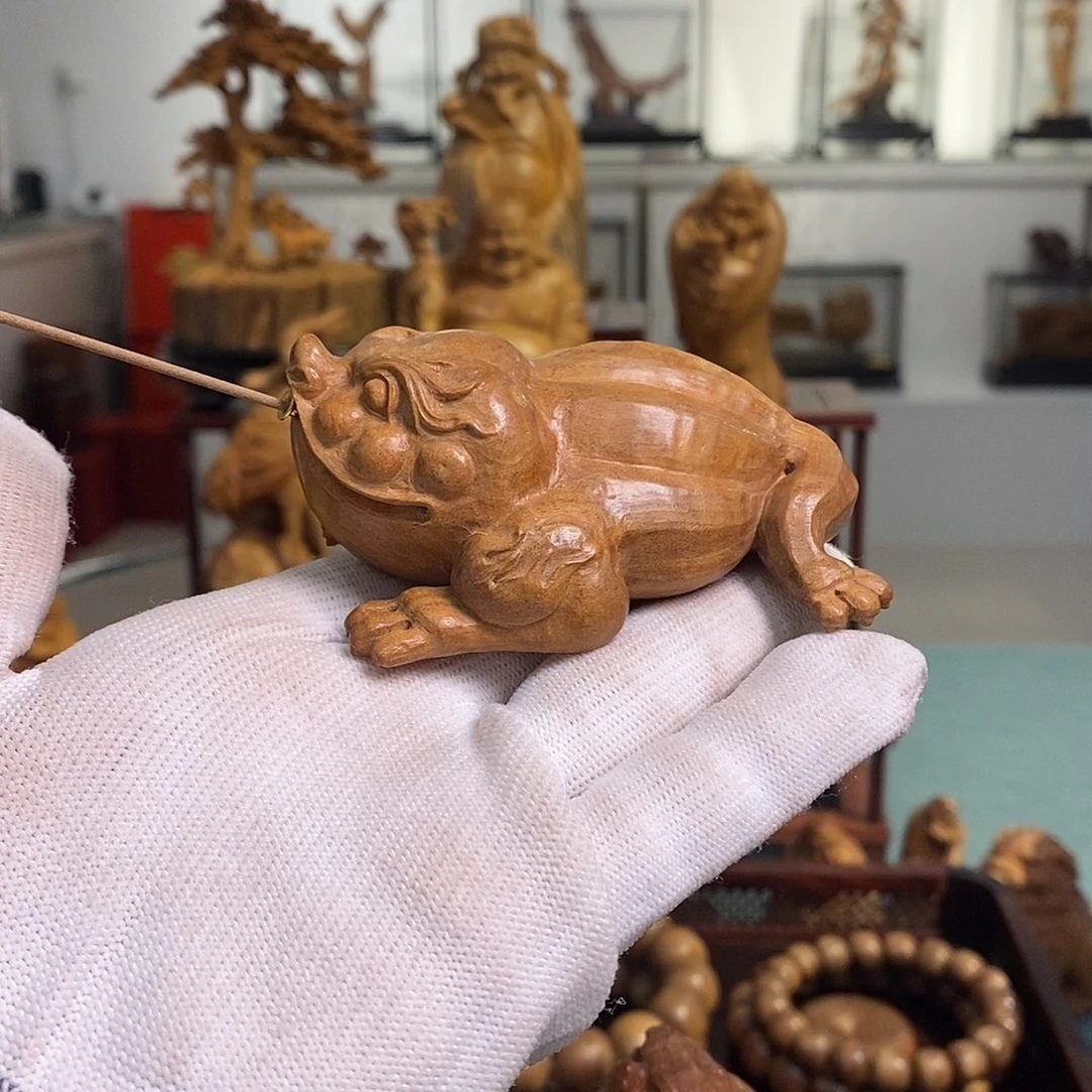 鸿***头檀香木无事牌香插摆件工艺品