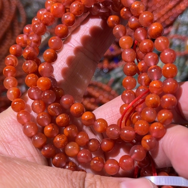 南红玛瑙未镶嵌手链