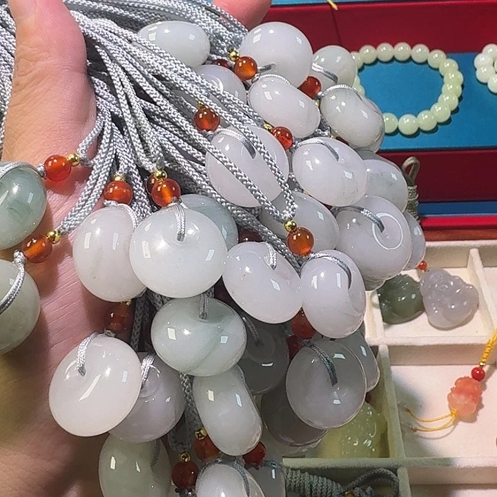 石英质玉未镶嵌颈饰天山翠平安扣多样发其一20mm