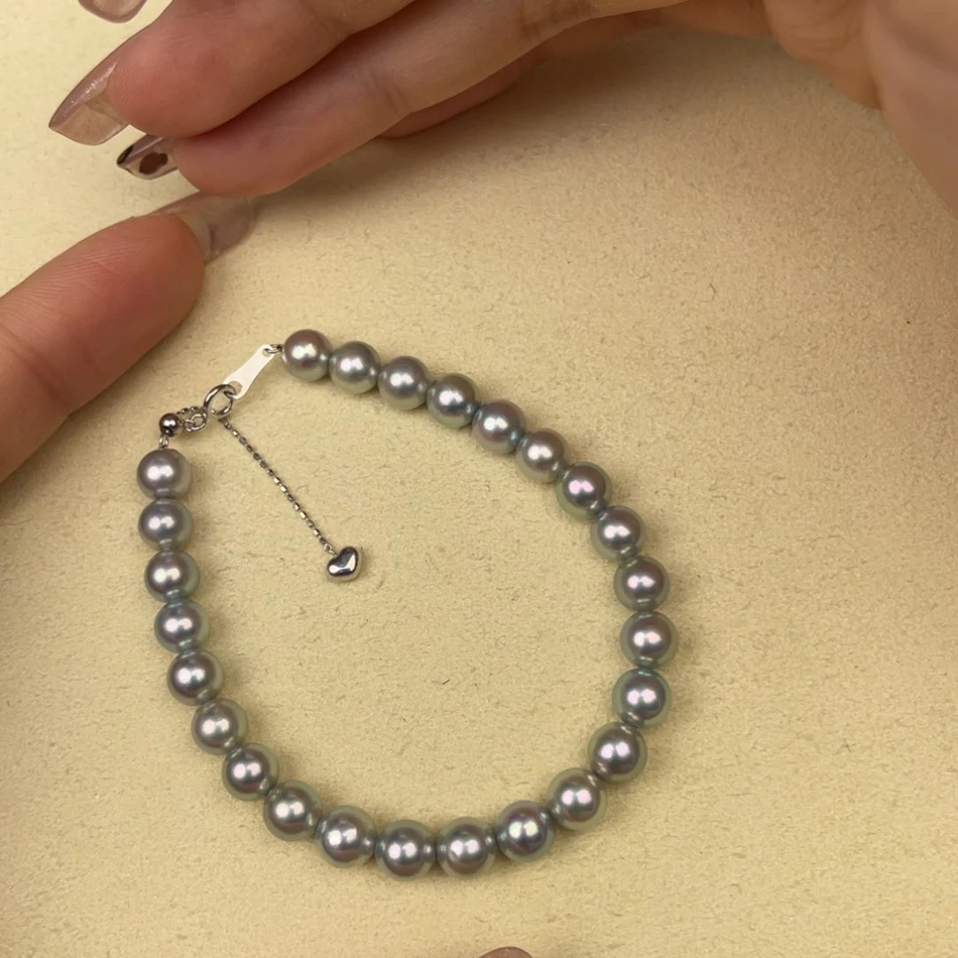 海水珍珠手链18K金镶嵌