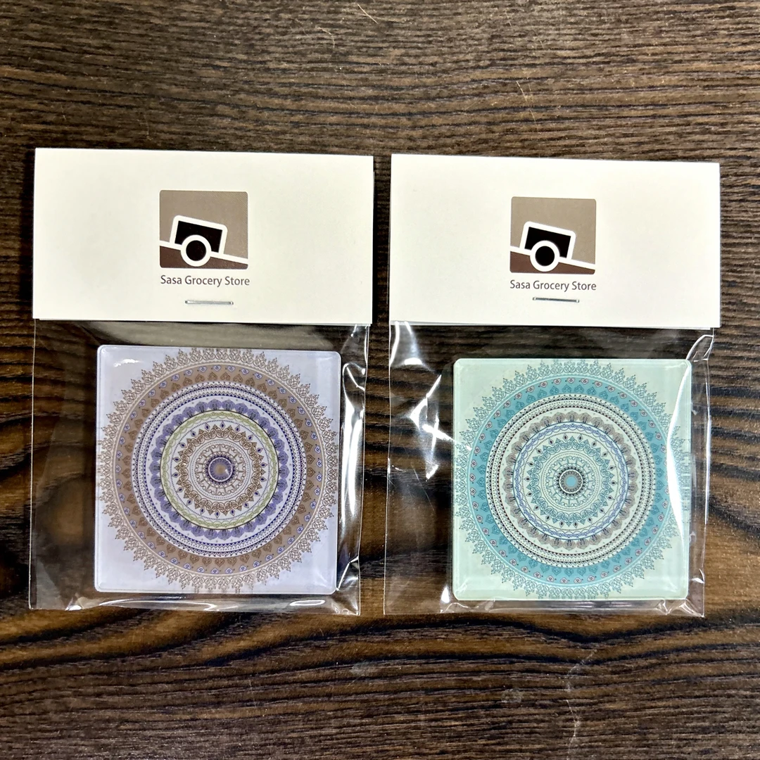 冰箱贴蒙古图案创意纹理水晶玻璃