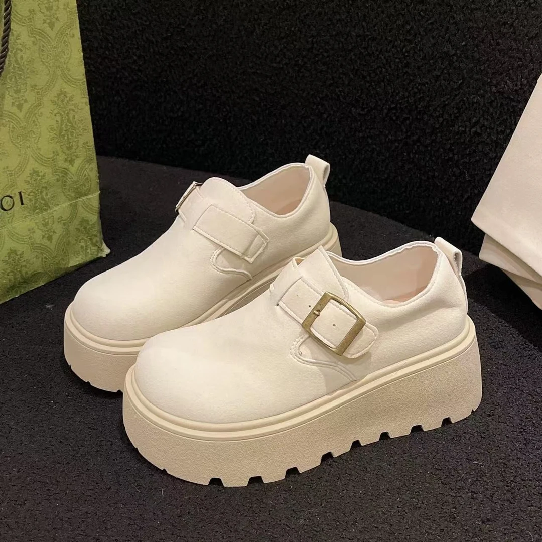 厚底单鞋小个子复古厚底乐福鞋勃肯鞋2025增高女新款百搭女春秋潮