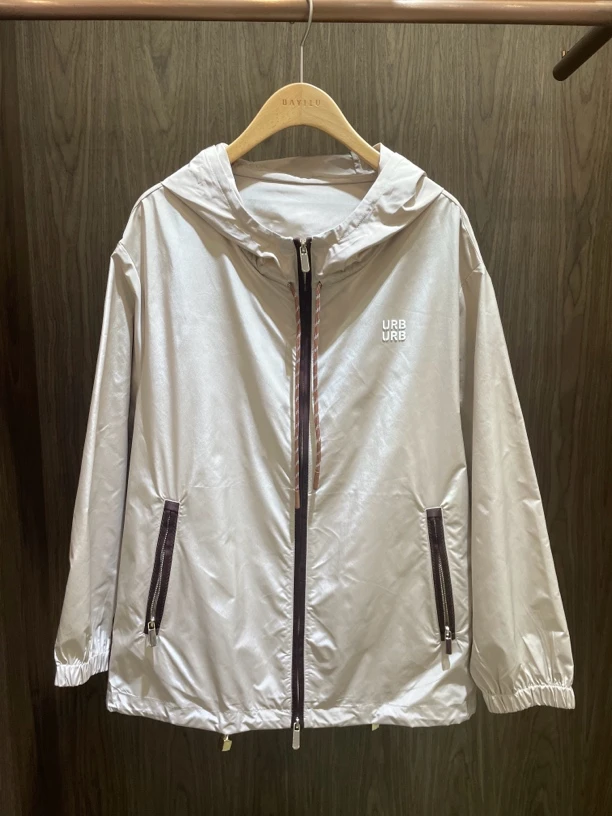 芭家2025年春款休闲宽松大版连帽一手长外套93W5901-699B