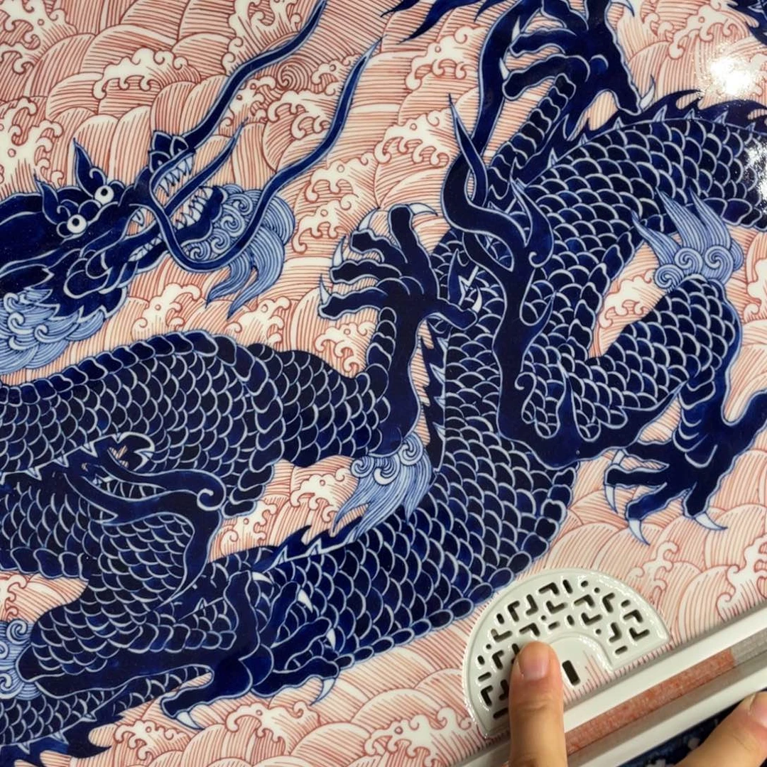 娃***鱼景德镇陶瓷手工手绘