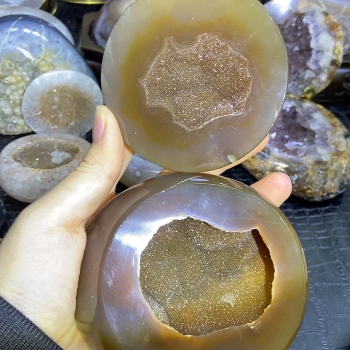 珠宝半成品水晶未镶嵌聚宝盆