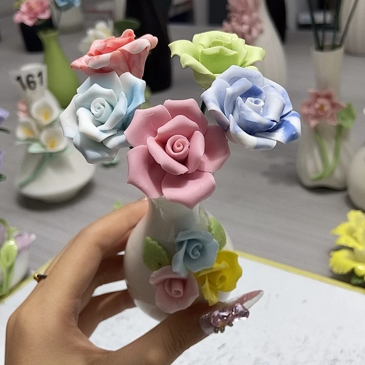 陶瓷纯手工捏花设计