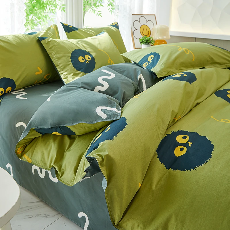 水星高端系列家纺2024新款纯棉全棉四件套床单被套床笠学生宿舍床