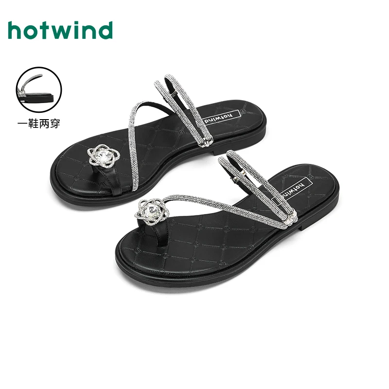 热风2025年夏季新款女士时尚凉鞋H52W25617