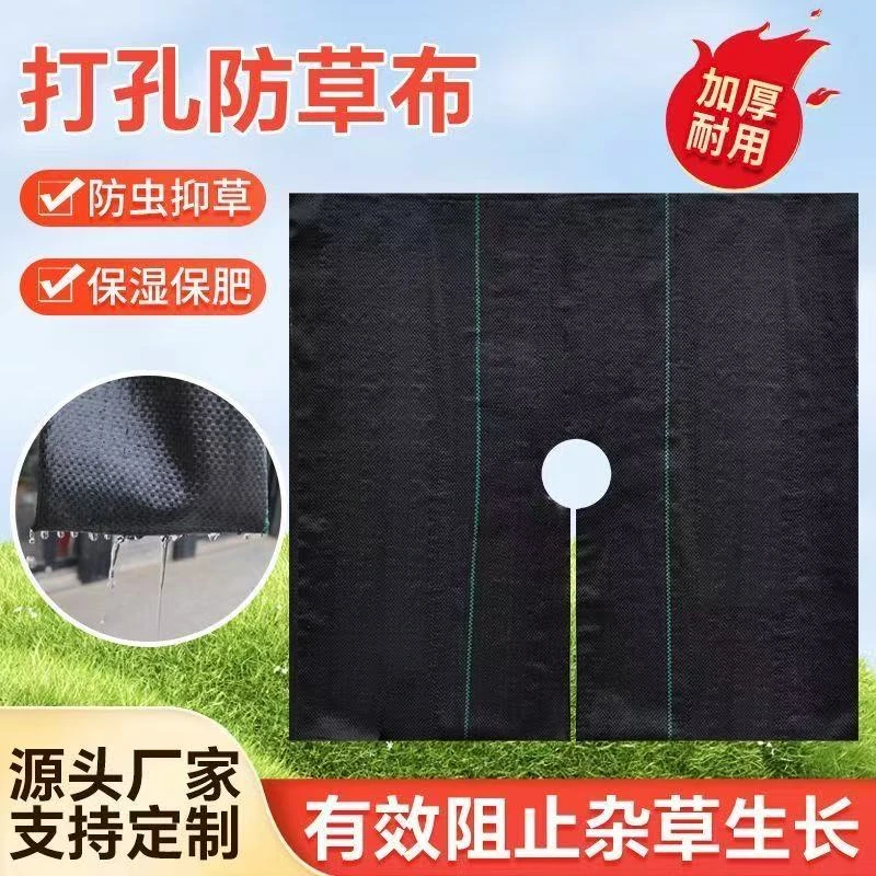 地布除草布打孔防草布保湿透气防草园艺地布农用抗老化盖草布加厚