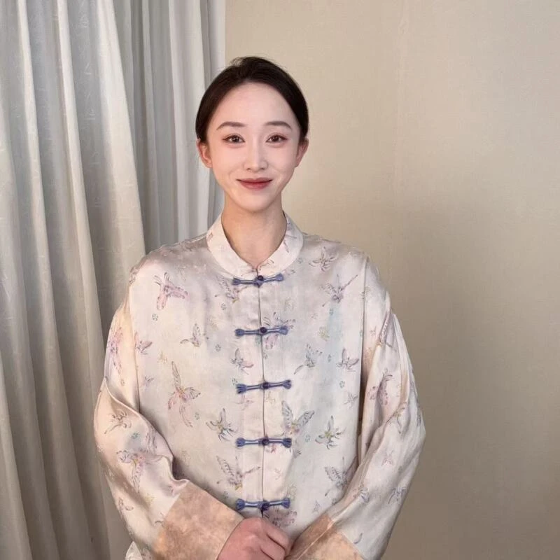 【小蝴蝶】2025春夏季新款双面穿提花小衫HT-3208