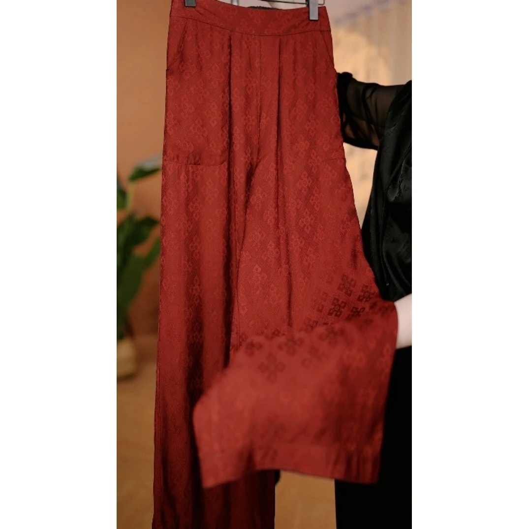 夏季新款红菱高腰显瘦直筒裤（XH82/君雅/芝/玉2）