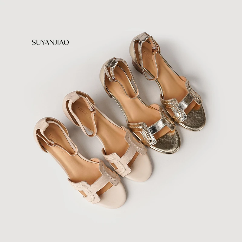 凉鞋女上班不累脚洋气百搭裙子专用鞋绝美小高跟2025新款爆款轻奢