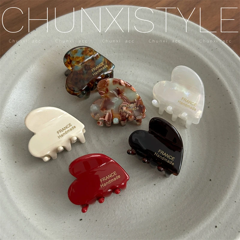 女日韩边夹抓夹少女风甜美发夹小抓夹可爱复古头饰简约刘海夹